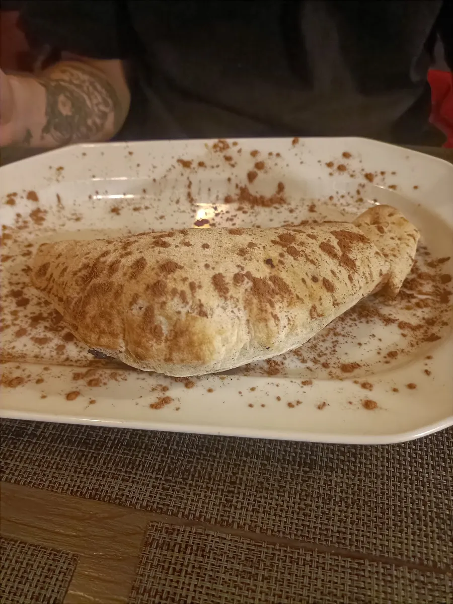 Calzone de Nutella, de la carta de Il Tizzone